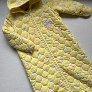 Vintage Handmade Yellow Quilted Kids warm sack